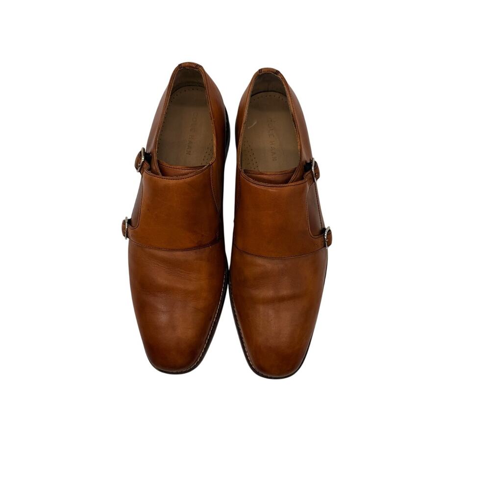 Cole Haan Men's Brown Leather Double Monk Strap Dress Shoes Size 12 M